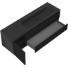 Mexen Orio 160 cm bathroom cabinet with Vela right sink, 2S, 1D, matte black - 91A13-16047-3-BBFFF71-W23P71