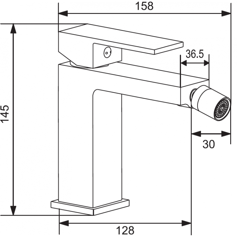 Mexen Uno Gold Bidet Tap - 71420-50