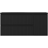 Mexen Rivel bathroom cabinet 100 cm with left Vela sink, 2S, 1D, fluted, black matte - 91A23-10047-3-BBFFF71-W23L71