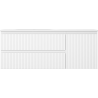 Mexen Rivel 120 cm bathroom cabinet with left Vela sink, 2S, 1D, grooved, white matte - 91A23-12047-3-BBFFF01-W23L01