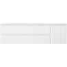 Mexen Rivel bathroom cabinet 160 cm with Vela left washbasin, 2S, 1D, grooved, white matte - 91A23-16047-3-BBFFF01-W23L01
