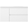Mexen Rivel 90 cm bathroom cabinet with Vela sink, right, 2S, 1D, grooved, matte white - 91A23-09047-3-BBFFF01-W23P01