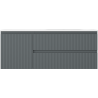 Mexen Rivel 120 cm bathroom cabinet with Vela sink right, 2S, 1D, grooved, graphite/white matte - 91A23-12047-3-BBFFF66-W23P01