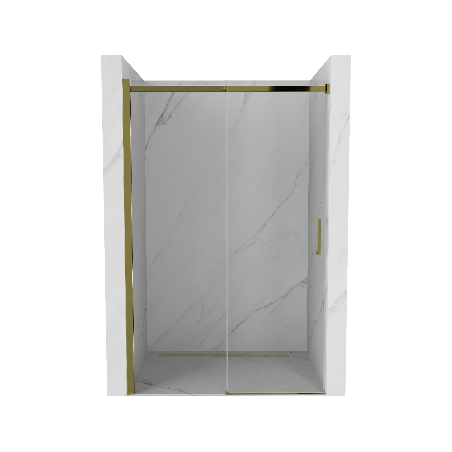 Mexen Omega sliding shower door 100 cm, Transparent, Gold - 825-100-000-50-00