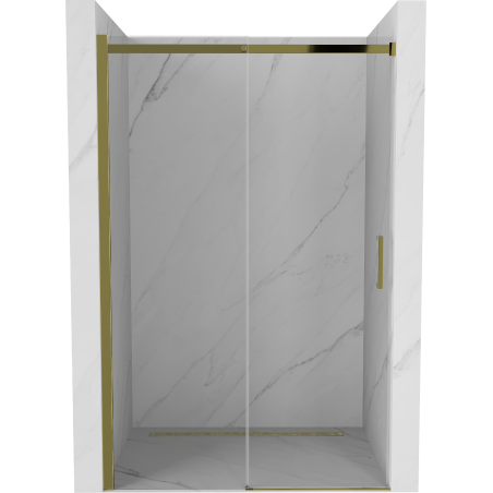 Mexen Omega sliding shower door 140 cm, Transparent, Gold - 825-140-000-50-00
