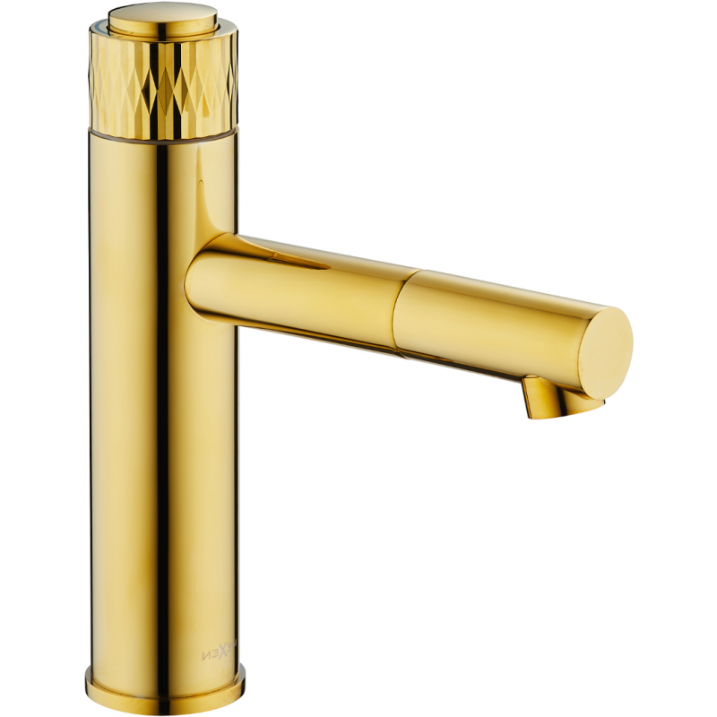 Mexen Diamond washbasin tap, gold - 71500-50
