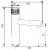 Mexen Diamond basin tap, black - 71500-70
