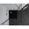 Mexen Pretoria hinged shower cabin 70 x 70 cm, transparent, chrome + Flat shower tray, black - 852-070-070-01-00-4070