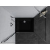 Mexen Pretoria pivot shower enclosure 70 x 90 cm, transparent, chrome + Flat shower tray, black - 852-070-090-01-00-4070