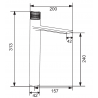Mexen Zero+ high washbasin mixer tap, Chrome - 71610-00