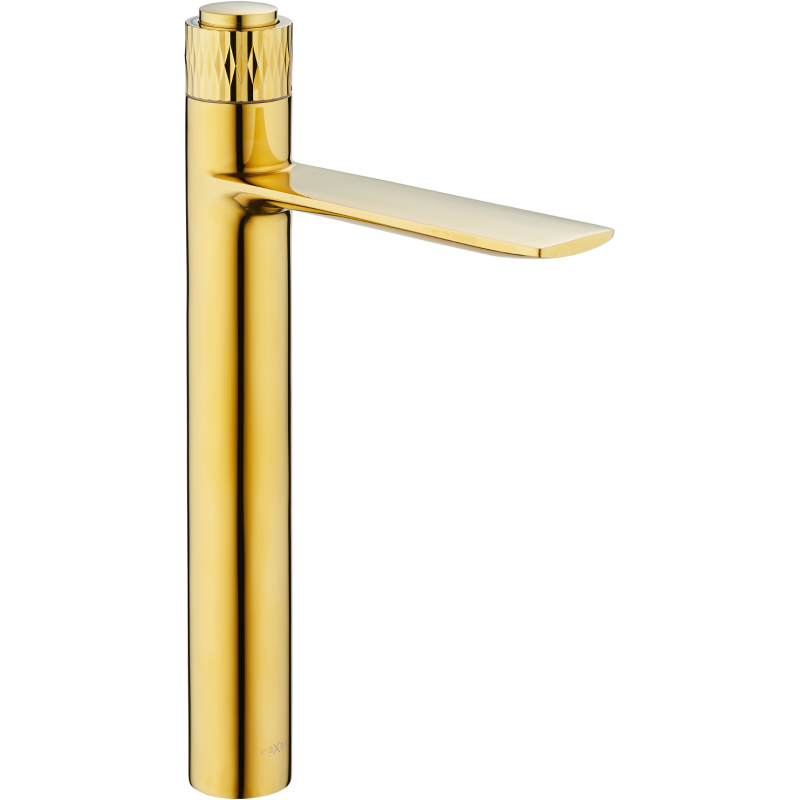 Mexen Zero+ tall washbasin faucet, gold - 71610-50