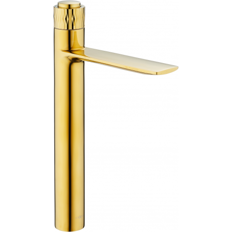 Mexen Zero+ high washbasin tap, gold - 71610-50