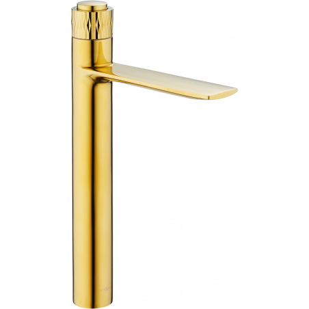 Mexen Zero+ tall washbasin faucet, gold - 71610-50