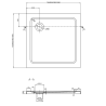 Mexen Pretoria hinged shower cubicle 100 x 100 cm, transparent, Chrome + shower tray Flat, Black - 852-100-100-01-00-4070