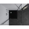 Mexen Pretoria hinged shower cabin 100 x 100 cm, transparent, chrome + Flat tray, black - 852-100-100-01-00-4070