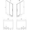 Mexen Rox sliding shower doors 130 cm, transparent, brushed copper - 8C2-130-000-65-00