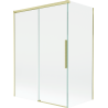 Mexen Rox 2-panel Sliding Bathtub Screen 120 + 70 x 150 cm, Transparent, Brushed Gold - 8C9-120-070-55-00