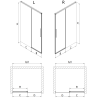 Mexen Rox sliding shower door 140 cm, transparent, black - 8C2-140-000-70-00
