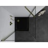 Mexen Pretoria 100 x 100 cm Pivot Shower Enclosure, Transparent, Gold + Flat Black Tray - 852-100-100-50-00-4070G