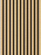 Mexen Lam-B wall slats 275 x 30 cm, 4 mm HDF board, technical veneer, Natural Bamboo - S100-275307-3015-011
