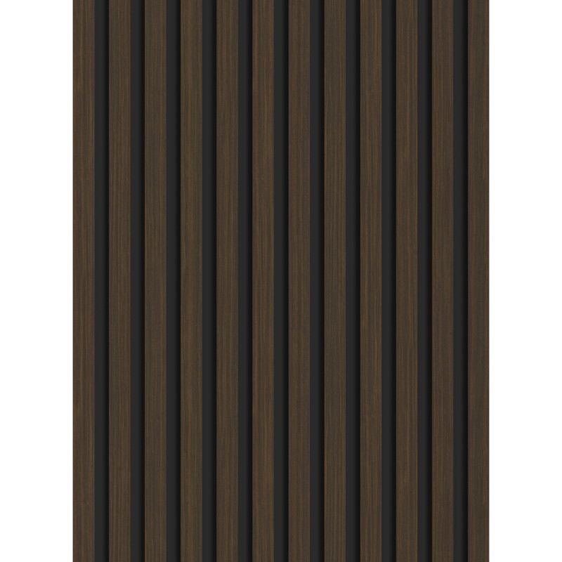 Mexen Lam-B wall slats 275 x 30 cm, 4 mm HDF board, technical veneer, Burnt Walnut - S100-275307-3015-024