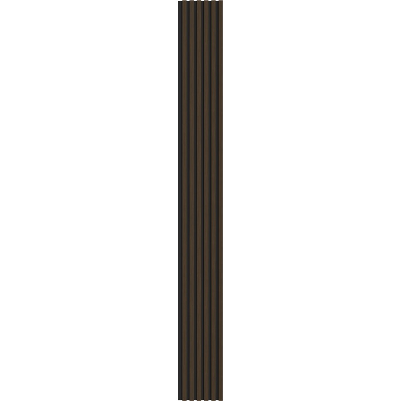 Mexen Lam-B wall slats 275 x 30 cm, 4 mm HDF board, technical veneer, Burnt Walnut - S100-275307-3015-024