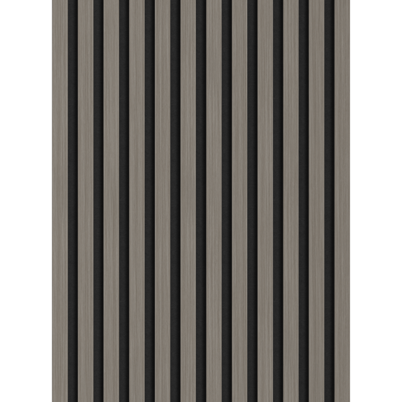 Mexen Lam-F Acoustic Wall Slats 275 x 30 cm, 8 mm Felt, Technical Veneer, Steel Oak - S105-275307-3015-006