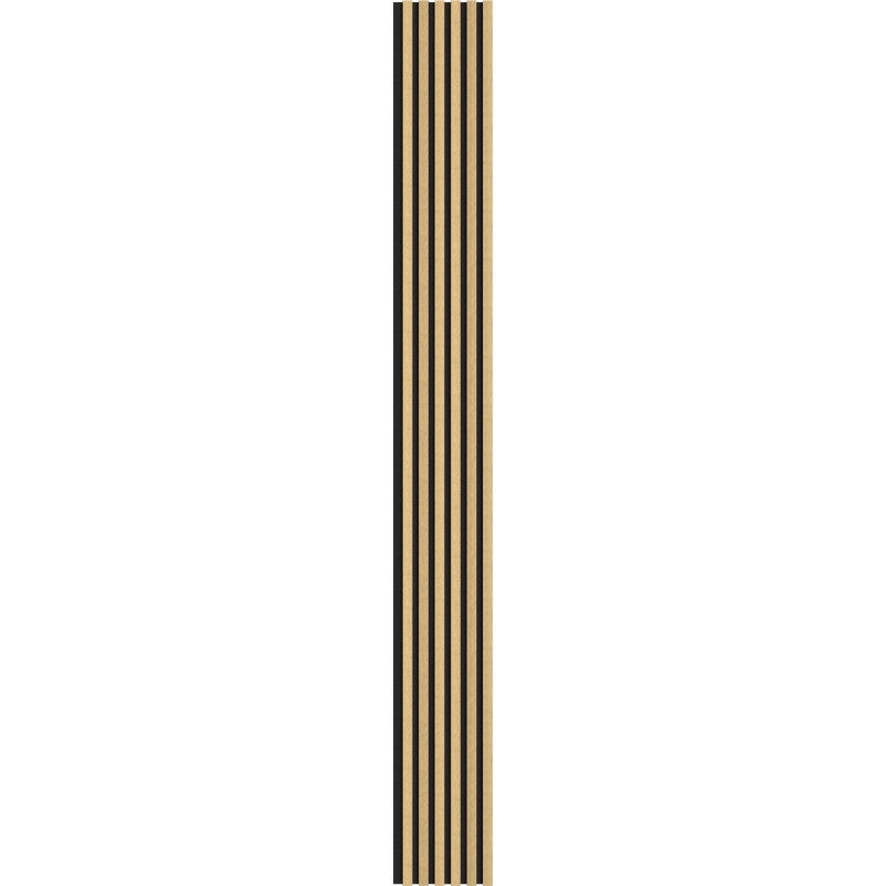 Mexen Lam-F acoustic wall slats 275 x 30 cm, felt 8 mm, technical veneer, Natural Bamboo - S105-275307-3015-011