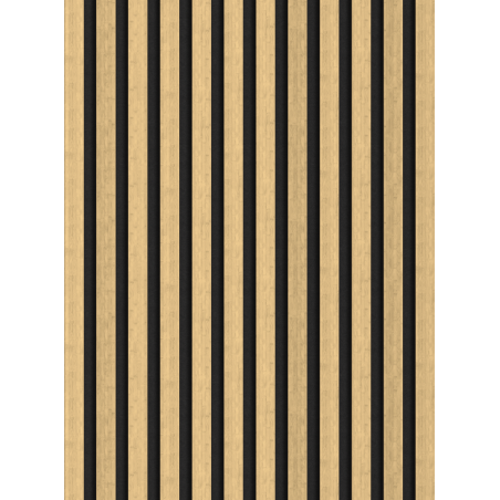 Mexen Lam-F acoustic wall slats 275 x 30 cm, felt 8 mm, technical veneer, Natural Bamboo - S105-275307-3015-011