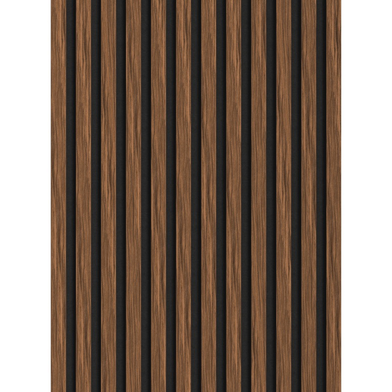 Mexen Lam-F acoustic wall slats 275 x 30 cm, 8 mm felt, technical veneer, Ruby Mahogany - S105-275307-3015-013