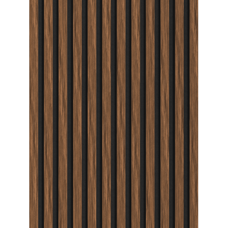 Mexen Lam-F acoustic wall slats 275 x 30 cm, 8 mm felt, technical veneer, Ruby Mahogany - S105-275307-3015-013