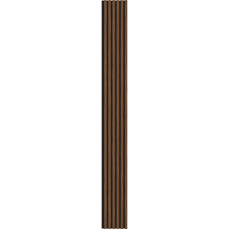 Mexen Lam-F acoustic wall slats 275 x 30 cm, 8 mm felt, technical veneer, Ruby Mahogany - S105-275307-3015-013
