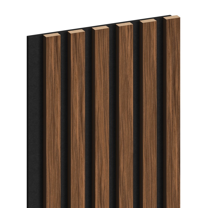 Mexen Lam-F acoustic wall slats 275 x 30 cm, 8 mm felt, technical veneer, Ruby Mahogany - S105-275307-3015-013