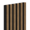 Mexen Lam-F Acoustic Wall Slats 275 x 30 cm, 8 mm Felt, Technical Veneer, Natural Walnut - S105-275307-3015-016