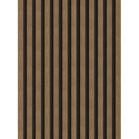 Mexen Lam-F Acoustic Wall Slats 275 x 30 cm, 8 mm Felt, Technical Veneer, Natural Walnut - S105-275307-3015-016
