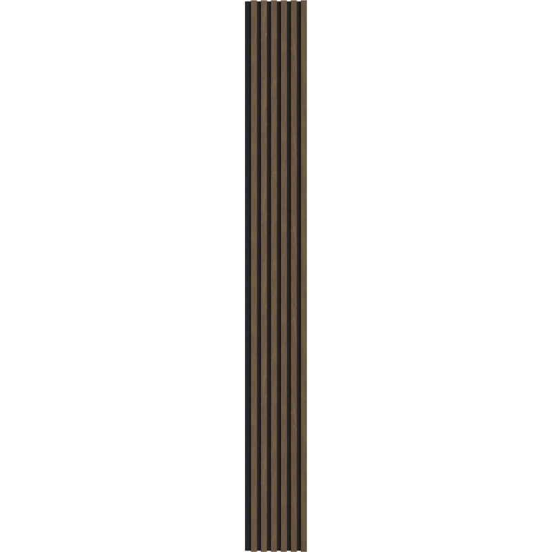 Mexen Lam-F acoustic wall slats 275 x 30 cm, 8 mm felt, technical veneer, Cocoa Walnut - S105-275307-3015-018