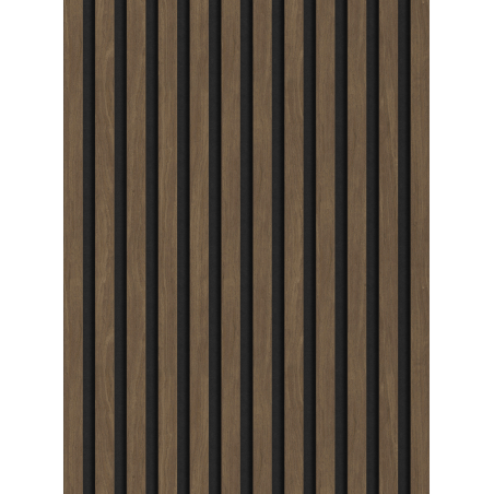 Mexen Lam-F acoustic wall slats 275 x 30 cm, 8 mm felt, technical veneer, Cocoa Walnut - S105-275307-3015-018
