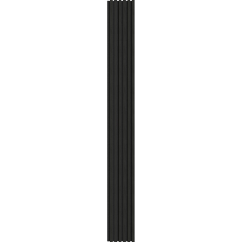 Mexen Lam-F Acoustic Wall Slats 275 x 30 cm, 8 mm Felt, Technical Veneer, Black Ebony - S105-275307-3015-023