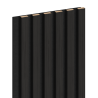 Mexen Lam-F Acoustic Wall Slats 275 x 30 cm, 8 mm Felt, Technical Veneer, Black Ebony - S105-275307-3015-023
