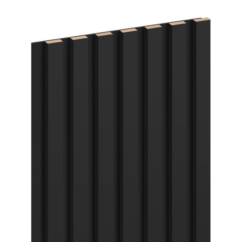 Mexen Lam-B wall slats 275 x 31.5 cm, HDF board 4 mm, Black Matte - S100-275317-2812-053