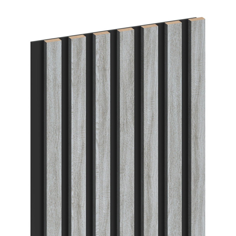 Mexen Lam-B wall slats 275 x 31.5 cm, 4 mm HDF board, Ice Oak - S100-275317-2812-061