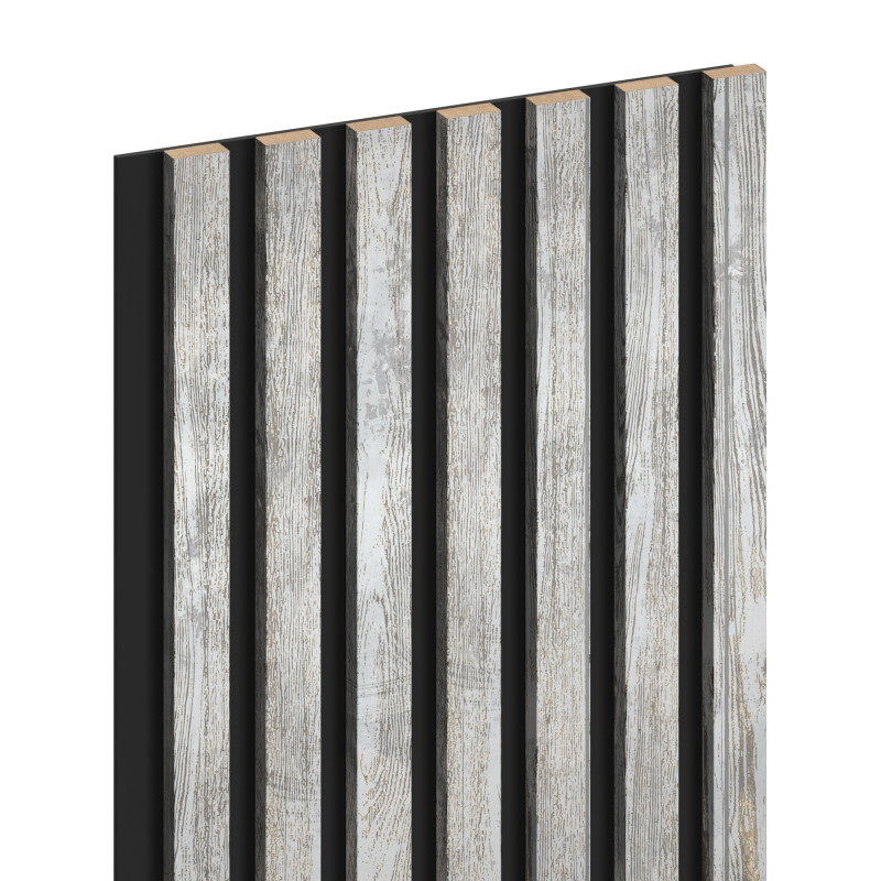 Mexen Lam-B wall slats 275 x 31.5 cm, 4 mm HDF board, Bleached Oak - S100-275317-2812-064