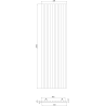 Mexen Lam-B Wall Slats 275 x 31.5 cm, 4 mm HDF Board, Grey Linen - S100-275317-2812-068