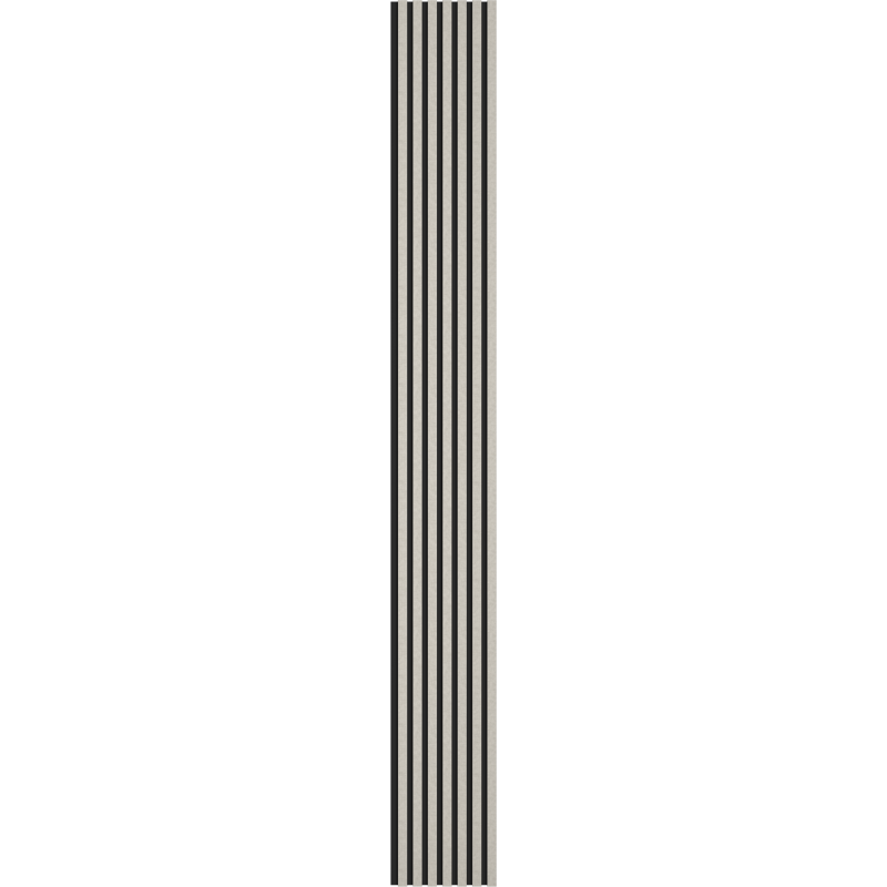 Mexen Lam-B Wall Slats 275 x 31.5 cm, 4 mm HDF Board, Grey Linen - S100-275317-2812-068