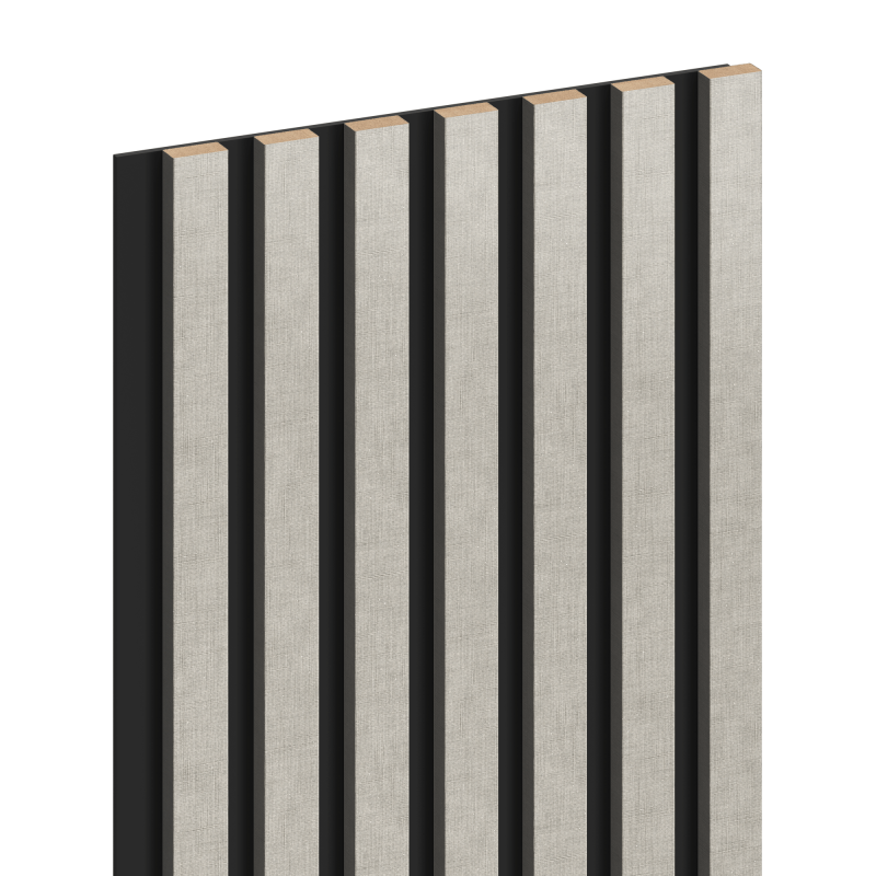 Mexen Lam-B Wall Slats 275 x 31.5 cm, 4 mm HDF Board, Grey Linen - S100-275317-2812-068