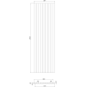 Mexen Lam-F Acoustic Wall Slats 275 x 31.5 cm, 6 mm Felt, Silver - S105-275317-2812-056
