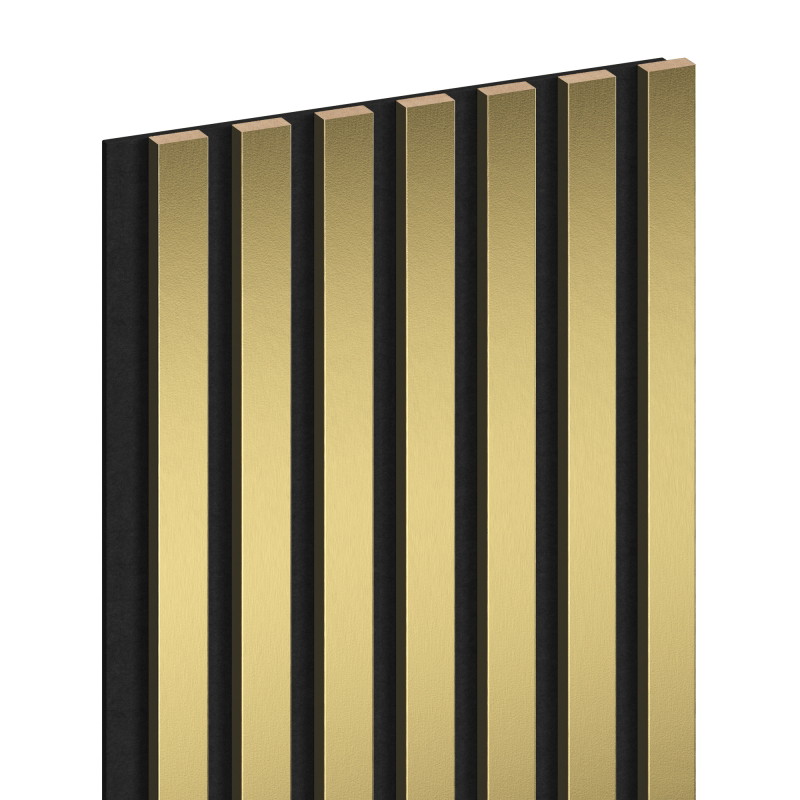 Mexen Lam-F acoustic wall slats 275 x 31.5 cm, felt 6 mm, Gold - S105-275317-2812-057