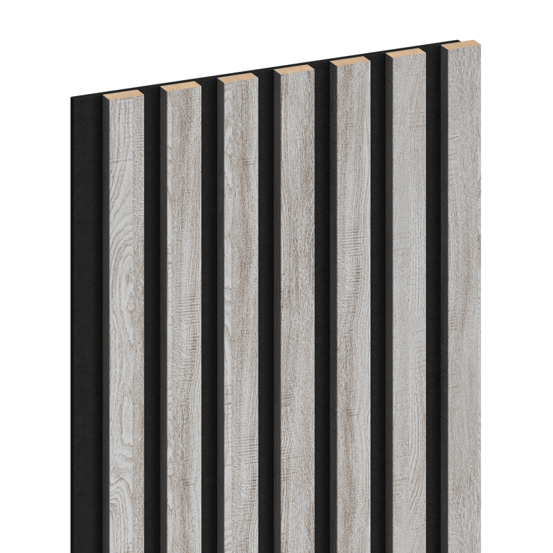 Mexen Lam-F Acoustic Wall Slats 275 x 31.5 cm, 6 mm Felt, Ice Oak - S105-275317-2812-061