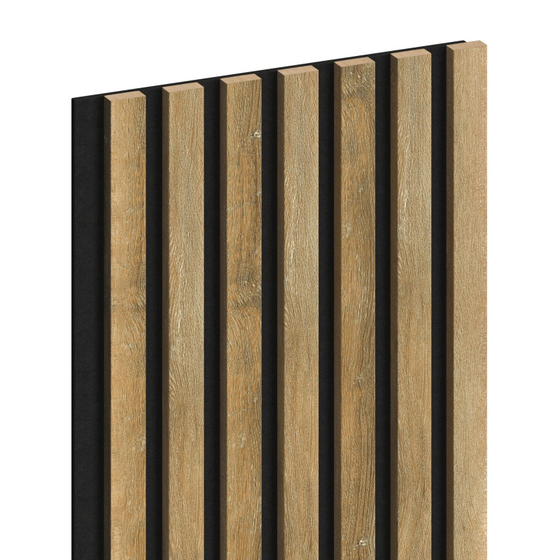 Mexen Lam-F acoustic wall slats 275 x 31.5 cm, 6 mm felt, Honey Oak - S105-275317-2812-066