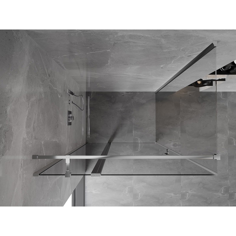 Mexen Mist T swing shower enclosure 80 x 70 cm, transparent, chrome - 8A4T-080-070-01-00